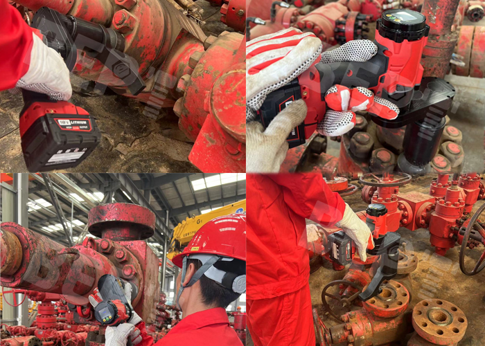 锂电数显扭矩扳手（OFFSET-远程控制，带转角，弯柄避开螺栓上方障碍物）